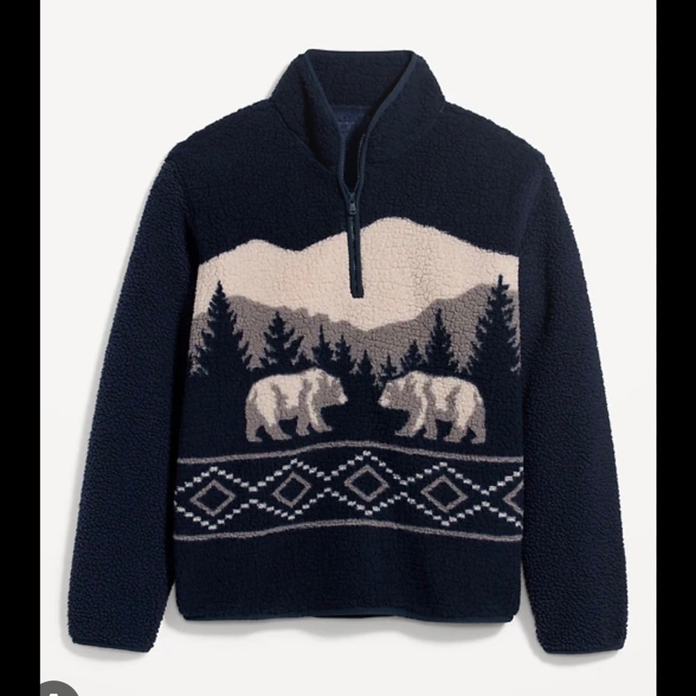Old navy bear mountain oversized pullover quarter zip
